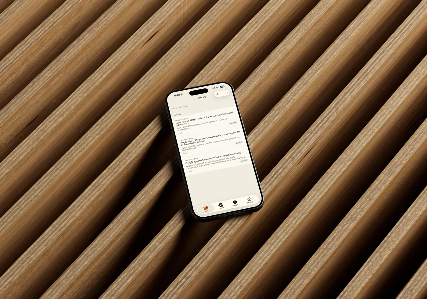 Slow Digest iOS app on iPhone